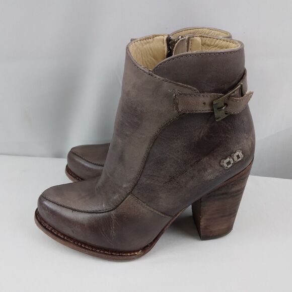 Bed Stu Isla Ankle Boots Booties Rustic Distressed Brown Leather Boho Women's 6 - Picture 6 of 16